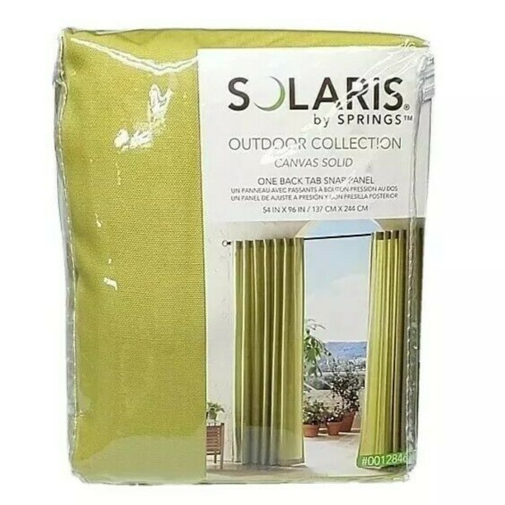 Solaris Outdoor Curtain Panels Green 94" x 54"